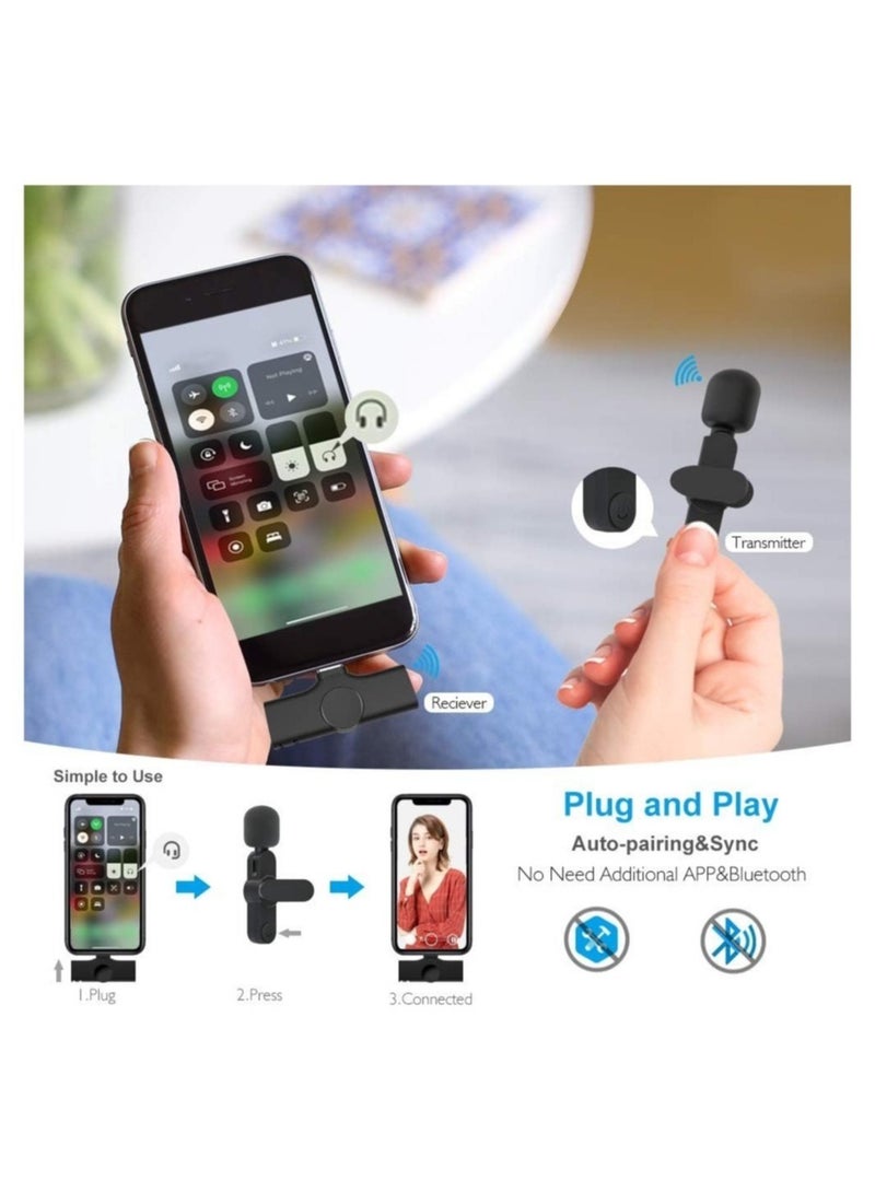 "Wireless Lavalier Microphone for iPhone/iPad – Auto-Sync Mic for YouTube, Facebook Live Stream & Vlogging with 2 Clips" - Image 3