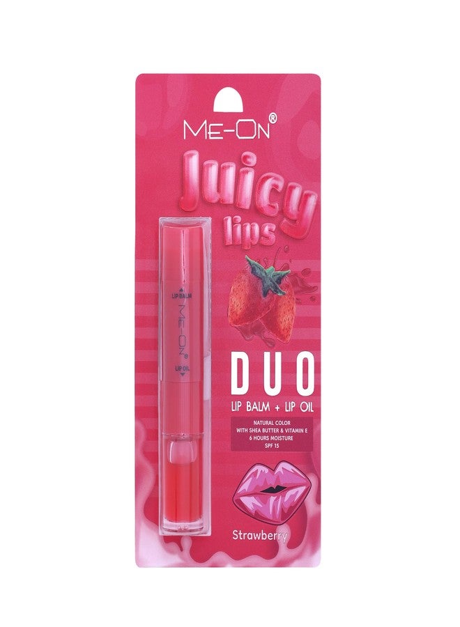 ME-ON Juicy Lips Lip Balm & Lip Oil (2 in 1) (Juicy, Strawberry) - Image 3