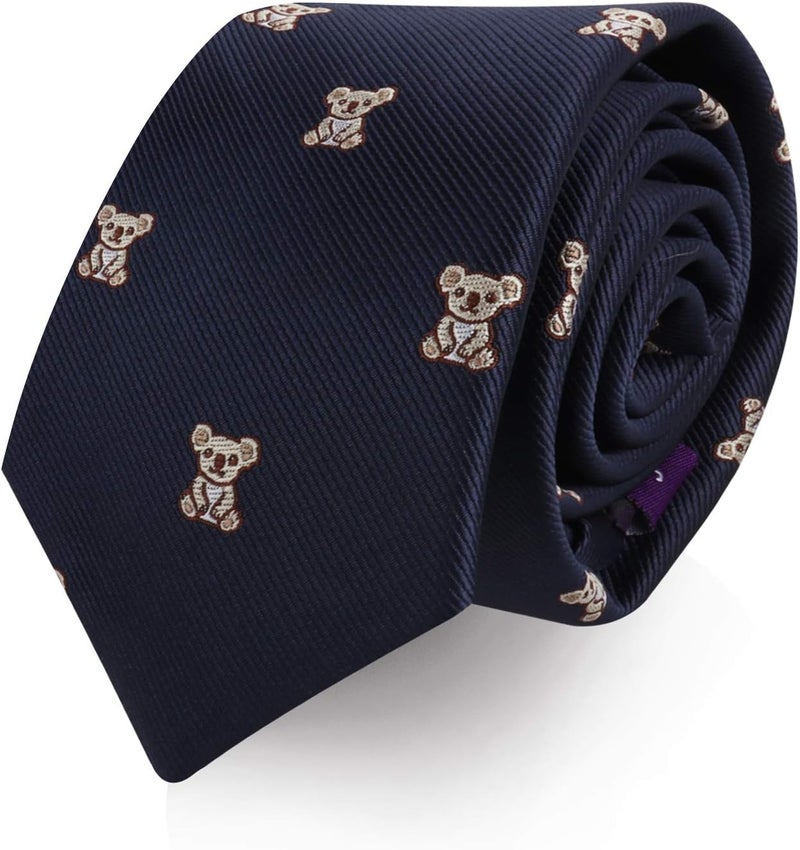 AUSCUFFLINKS Animal Ties | Woven Skinny Neckties | Groomsmen Wedding Ties | Work Ties for Him - Image 1
