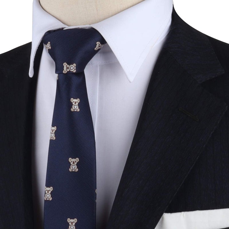 AUSCUFFLINKS Animal Ties | Woven Skinny Neckties | Groomsmen Wedding Ties | Work Ties for Him - Image 4