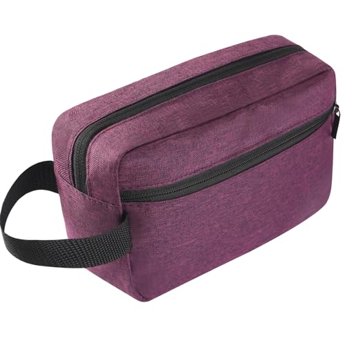 Icramsy Travel Toiletry bag Toiletry bag for women men Hanging Cosmetic bag Travel accessories for Women Men (Deep purple) - Image 1