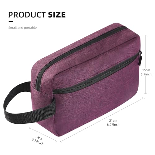 Icramsy Travel Toiletry bag Toiletry bag for women men Hanging Cosmetic bag Travel accessories for Women Men (Deep purple) - Image 2
