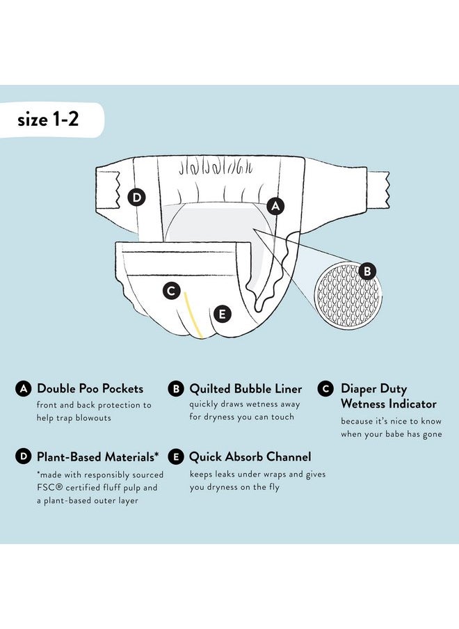 The Honest Company - The Honest Company Babe's Clean Bum Gift Set | Diapering + Newborn Essentials | 99% Water Wipes (60 ct), Diaper Rash Cream (2.5 oz), Clean Conscious Diapers (Size 1, 7 ct) - Image 1