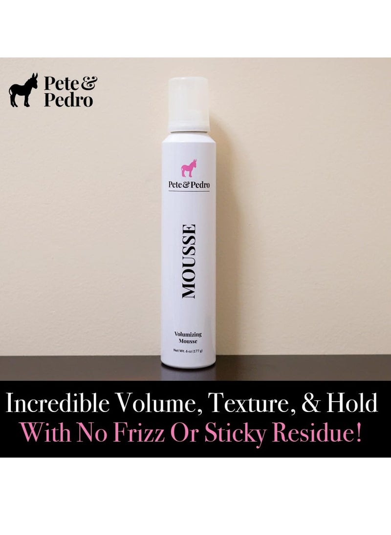 Pete & Pedro Pete & Pedro MOUSSE - Whip Volumizing Mousse Hairstyling Spray, Adds Body & Volume For Smoother Blowout Finish | Argan Oil & Wheat Protein For Hydration, Softness, Shine & Strength | Shark Tank Featur  - Image 4