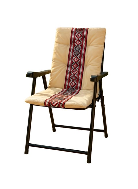 Lightweight, comfortable, and foldable travel chair; high-quality padded camping chair with armrests; portable travel seat with non-slip legs, suitable for indoor and outdoor use and camping.