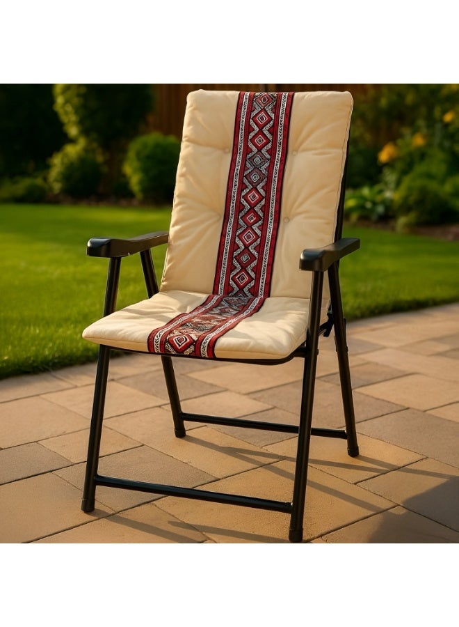 Cady One Lightweight, comfortable, and foldable travel chair; high-quality padded camping chair with armrests; portable travel seat with non-slip legs, suitable for indoor and outdoor use and camping. - Image 2