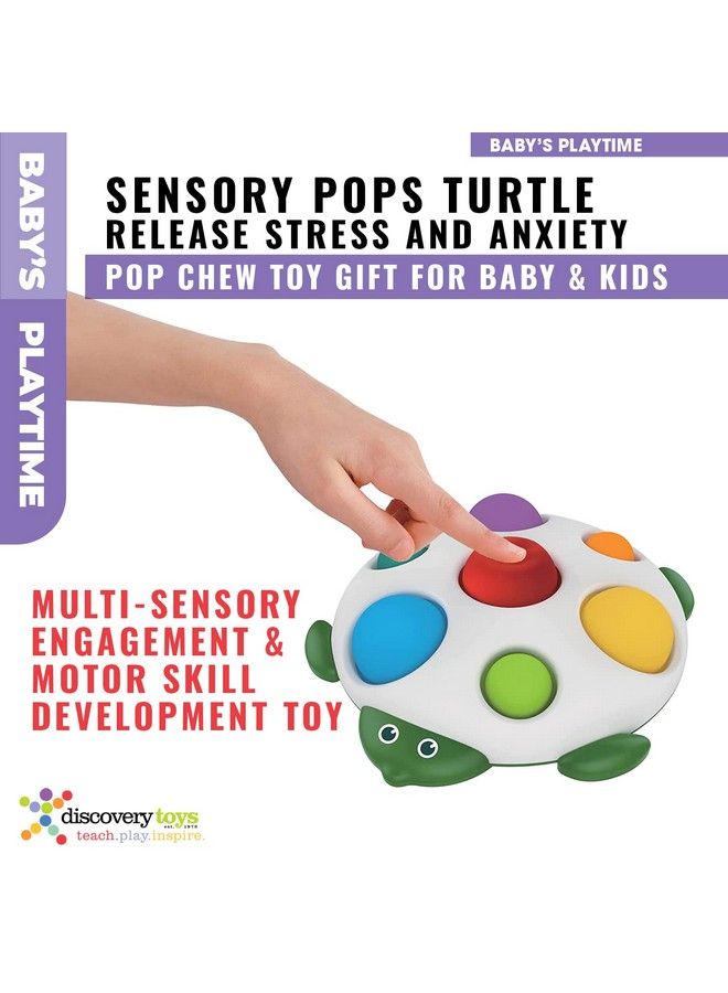 Discovery Toys Sensory Pops Turtle ; Fidget Popper Sensory Toy ; Push And Pop Chew Toy Gift For Baby Infant And Kids ; Release Stress And Anxiety ; Soothe Toy For Children - Image 5
