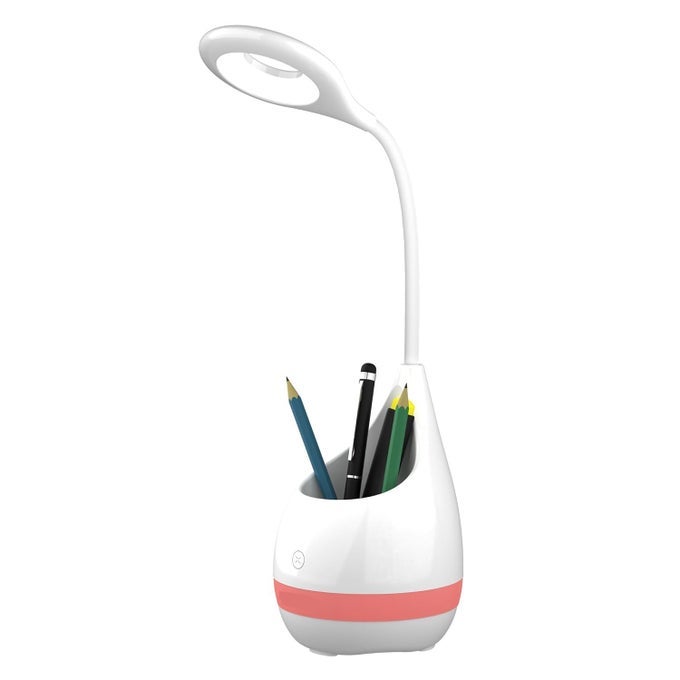 BATTERY OPERATED TABLE LAMP FOR STUDY LED LIGHT TOUCH CONTROL EYE CARING DESK LAMP FOR WORK FROM HOME PORTABLE READING LIGHT PLASTIC PACK OF 1