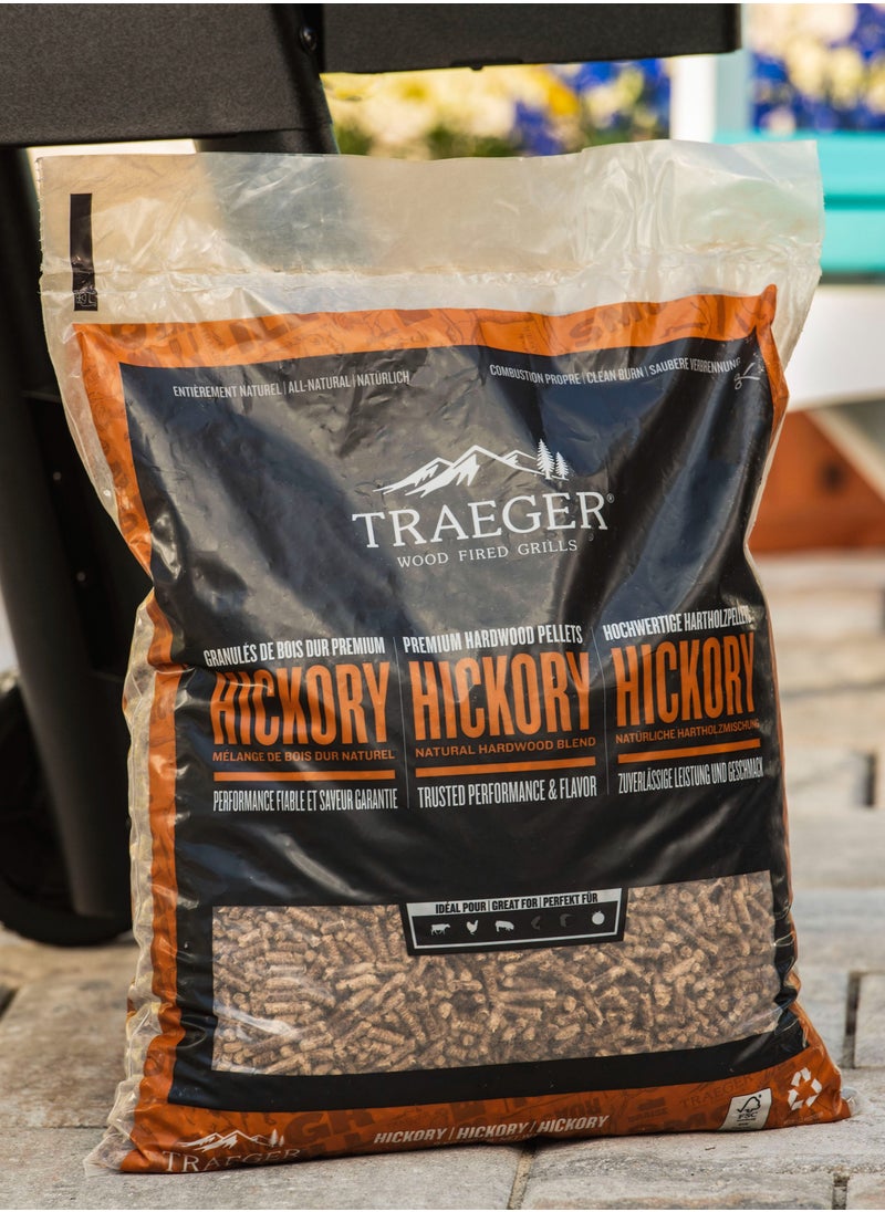 TRAEGER - Hickory Wood Fired Flavor 100% All-Natural Wood Pellets For Pellet Grills, Bbq, Bake, Roast, And Grill, 20Lb Bag - Image 1