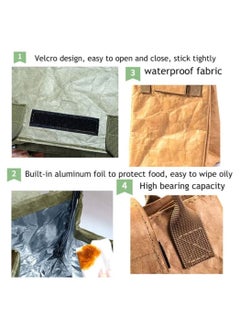 Y&D Lunch Bag, Waterproof Reusable Tote for Men Women Kids, Insulated Bag,Lunch Box Soft Cooler Bags Work/School/Travel/Picnic (green)  - Image 5