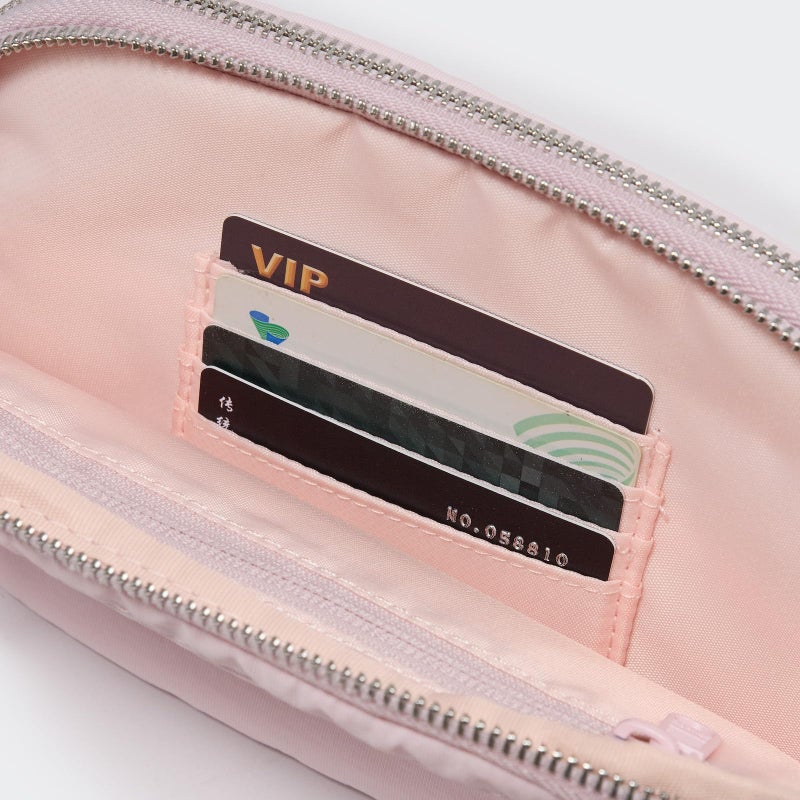 Pander Everywhere Belt Bag for Women, 5 Zipper Pockets Nylon Crossbody Fanny Pack Purse (Pink). - Image 5