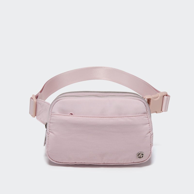Pander Everywhere Belt Bag for Women, 5 Zipper Pockets Nylon Crossbody Fanny Pack Purse (Pink). - Image 2