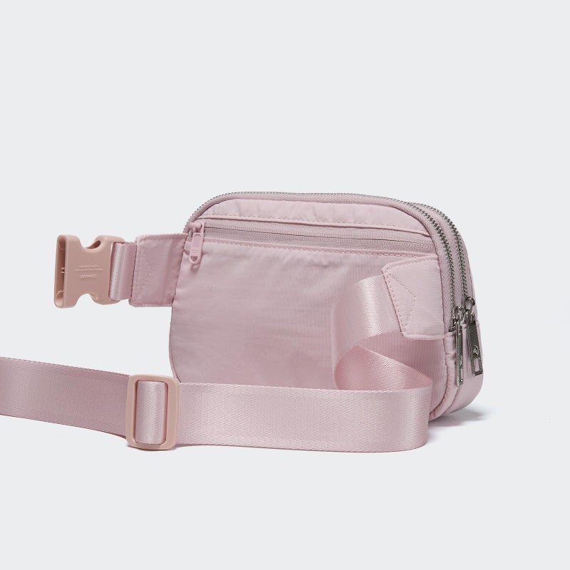 Pander Everywhere Belt Bag for Women, 5 Zipper Pockets Nylon Crossbody Fanny Pack Purse (Pink). - Image 4