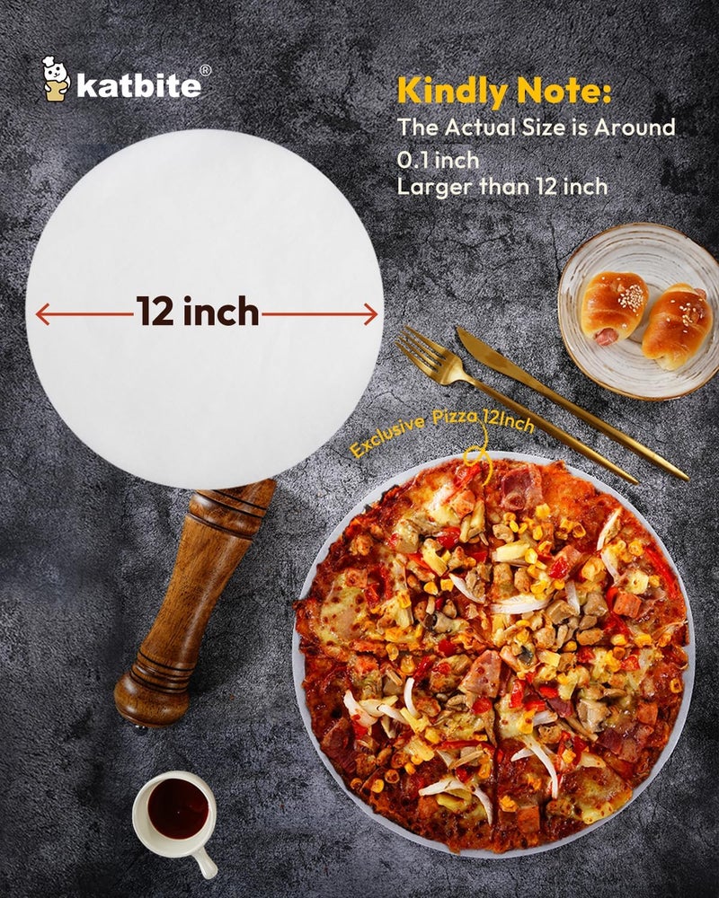 katbite 12 Inch 200Pcs Parchment Paper Rounds, Round Baking Sheets Paper for Patty Separating, Freezing, Springform Cake Tin, Toaster Oven, Tortilla Press - Image 3