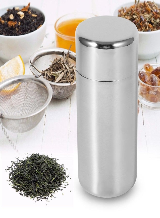 Kodrily Tea Canister, Double Seal Tea Tins for Loose Tea, Stainless Steel Tea Tin Canister, Round Tea Storage Containers with Airtight Double Lids for Coffee Sugar, 5.9 x 3.0in (L) - Image 5
