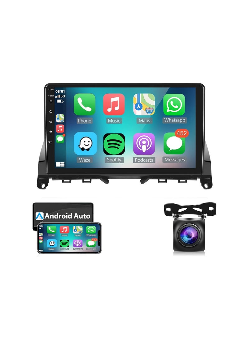 SHEZA STAR Android Car Stereo for Mercedes Benz E-Class W211 CLS CLASS 2002-2008 4GB RAM 64GB ROM Mirror-Link Wi-Fi BT, Radio GPS Navigation, 9Inch Support Apple Carplay,IPS Touch Screen with AHD Camera Included - Image 1