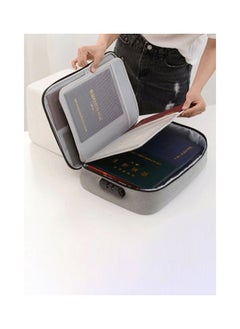 Arabest Two Layered Document Bag With Lock grey  - Image 3