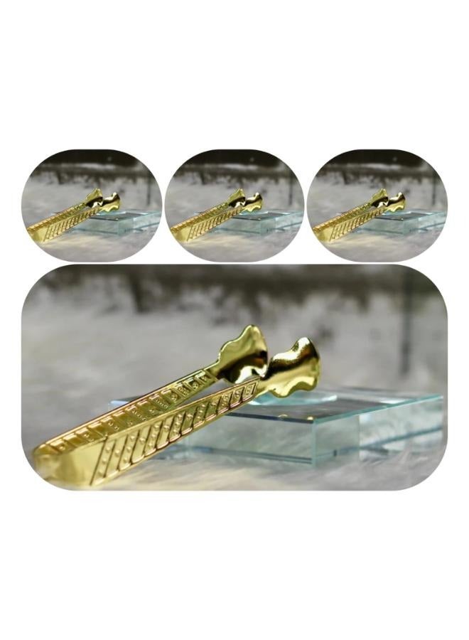 ملقط فحم ذهبي للبخور 4 قطع