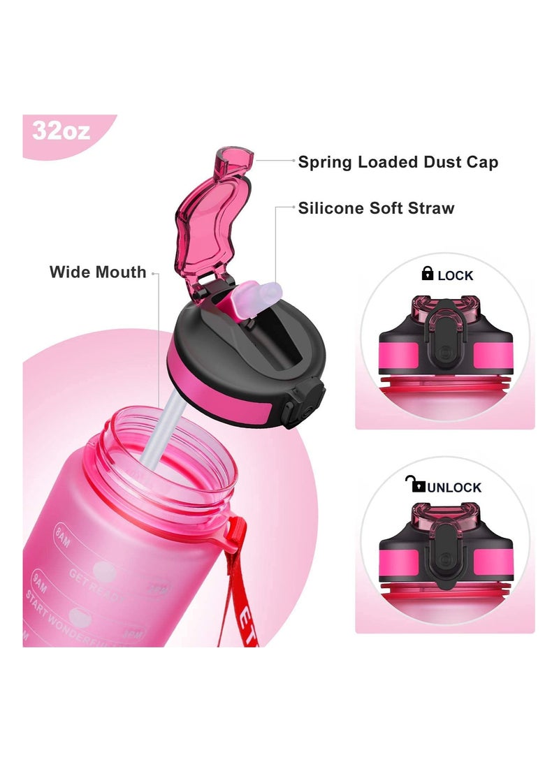 S2C Water Bottles 1L with Times to Drink and Straw, Motivational Water Bottle for kids Leakproof Drinking Sports Water Bottle for Fitness, Gym & Outdoor - Image 4
