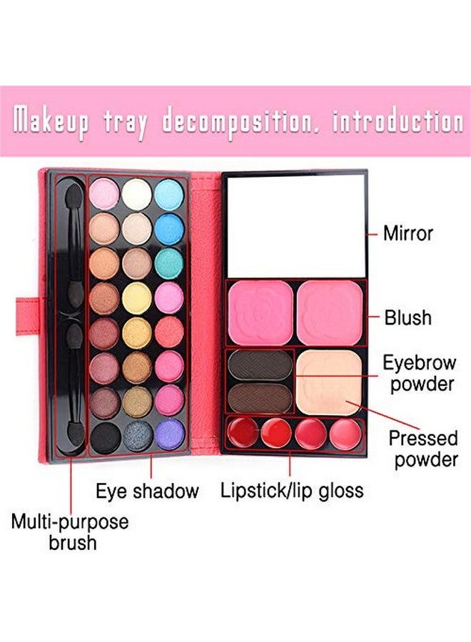 Vtrem Cosmetic Make Up Palette Set Kit 24 Colors Eyeshadow/Lip Glosses/Eyebrow Powder/Blushers/Pressed Powder/Mirror/Brushes All In One Makeup Gift Set For Teens Girls Beginners Pros - Image 3