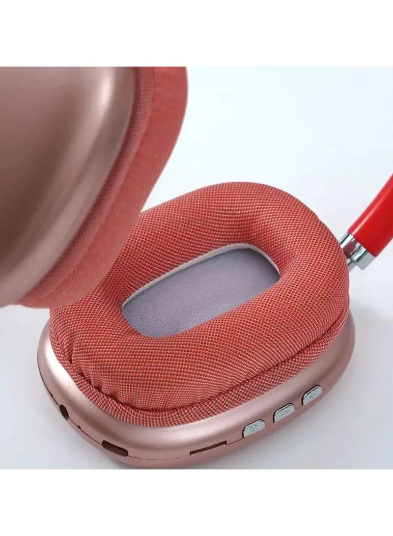 P9 Bluetooth Wireless Headset Over-Ear Headphone With Mic Red - Image 5
