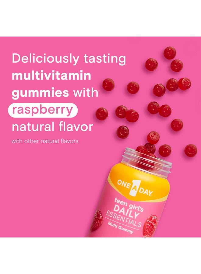 ONE A DAY فيتامينات متعددة يومية للفتيات المراهقات على شكل جوميز، فيتامينات مراهقات مع البيوتين، فيتامين ب12 وب6، فيتامين ج، نكهة التوت الطبيعية، 120 جوميز - Image 5