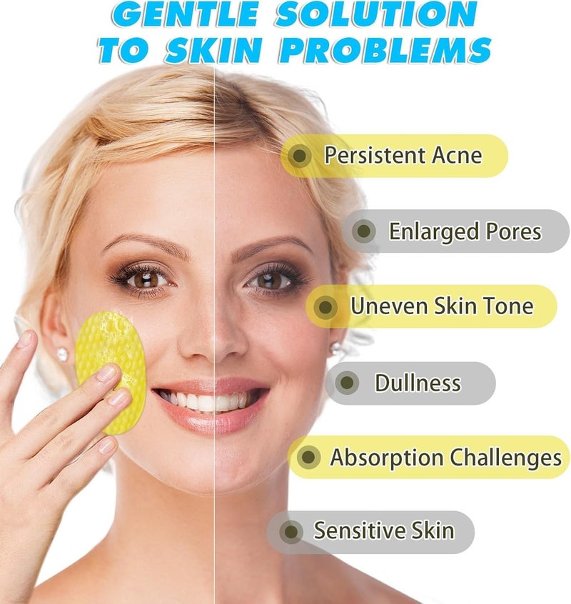 Premium Kojic Acid and Turmeric Cleansing Pads 60 Count Chemical Free UltraSoft Gentle Makeup Remover Pads Mild and Nonirritating Helps Balance Skin Oil And Hydration Suit for All Skin Type Large 120 Piece - Image 4