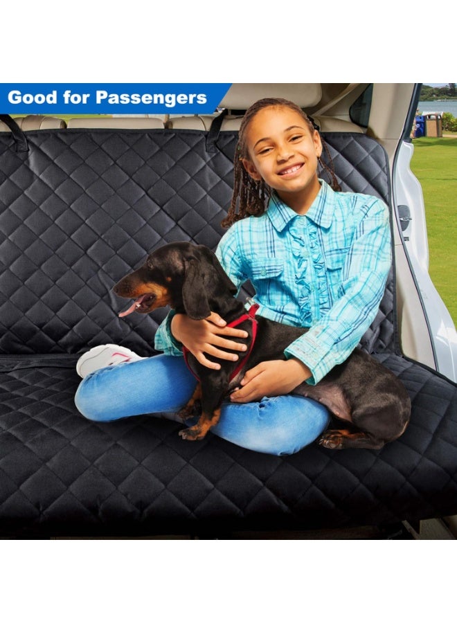 Bench Car Seat Cover Protector - Waterproof, Heavy-Duty and Nonslip Pet Car Seat Cover for Dogs with Universal Size Fits for Cars, Trucks & SUVs(Black) - Image 4