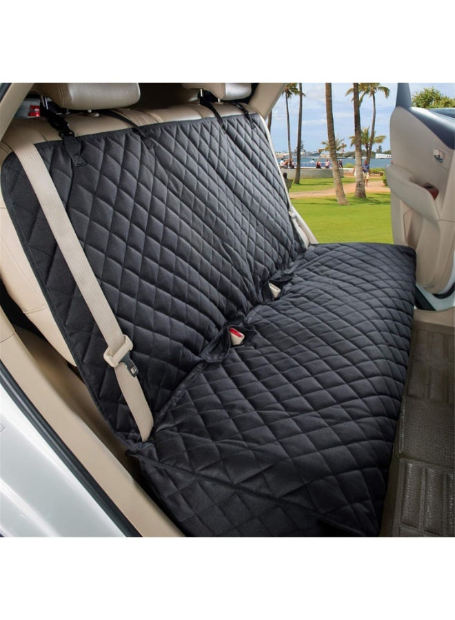 Bench Car Seat Cover Protector - Waterproof, Heavy-Duty and Nonslip Pet Car Seat Cover for Dogs with Universal Size Fits for Cars, Trucks & SUVs(Black) - Image 2
