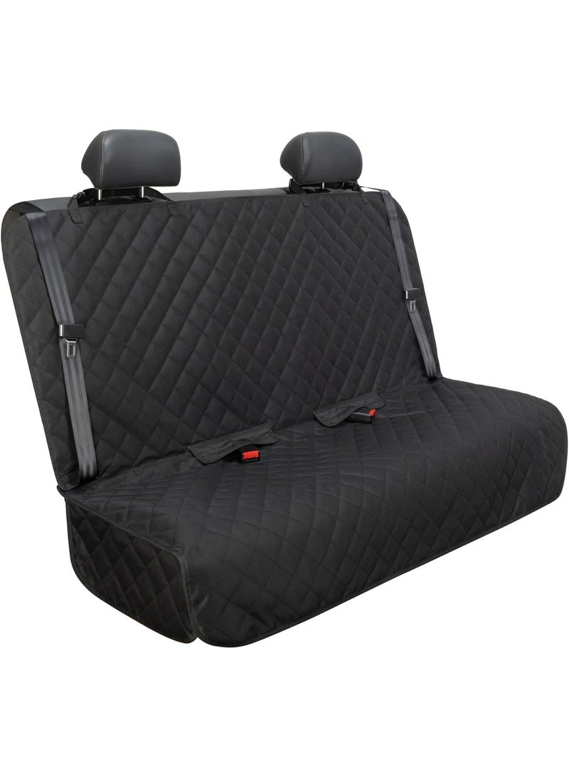 Bench Car Seat Cover Protector - Waterproof, Heavy-Duty and Nonslip Pet Car Seat Cover for Dogs with Universal Size Fits for Cars, Trucks & SUVs(Black) - Image 1