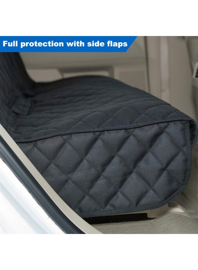 Bench Car Seat Cover Protector - Waterproof, Heavy-Duty and Nonslip Pet Car Seat Cover for Dogs with Universal Size Fits for Cars, Trucks & SUVs(Black) - Image 5