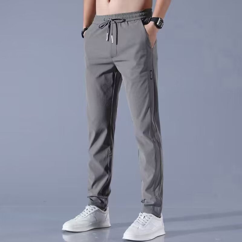 Men'S Work Pants Men'S Work Loose Wear-Resistant Dirty Work Clothes Work Breathable Ice Silk Autumn Work Pants - Image 1