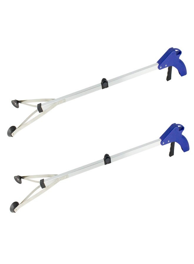 BeGrit 2 Pcs Reacher Grabber Suction Cup Grip Foldable Long Arm Reaching Claw Hand Grabber Trash Pickup Tool - Image 1