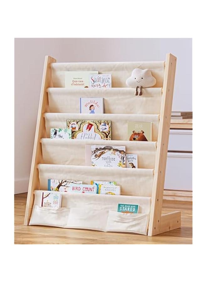 Arabest Kids Bookshelf, Book Shelf for Kids Rooms, Toddler Bookshelf, Book Rack for Kids (Wood, Medium)  - Image 1