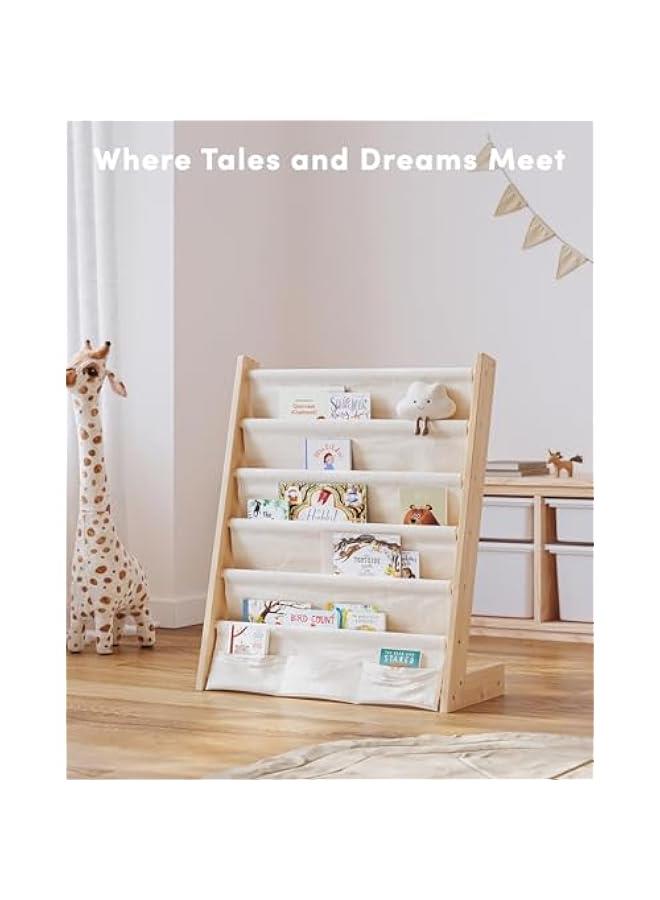 Arabest Kids Bookshelf, Book Shelf for Kids Rooms, Toddler Bookshelf, Book Rack for Kids (Wood, Medium)  - Image 3