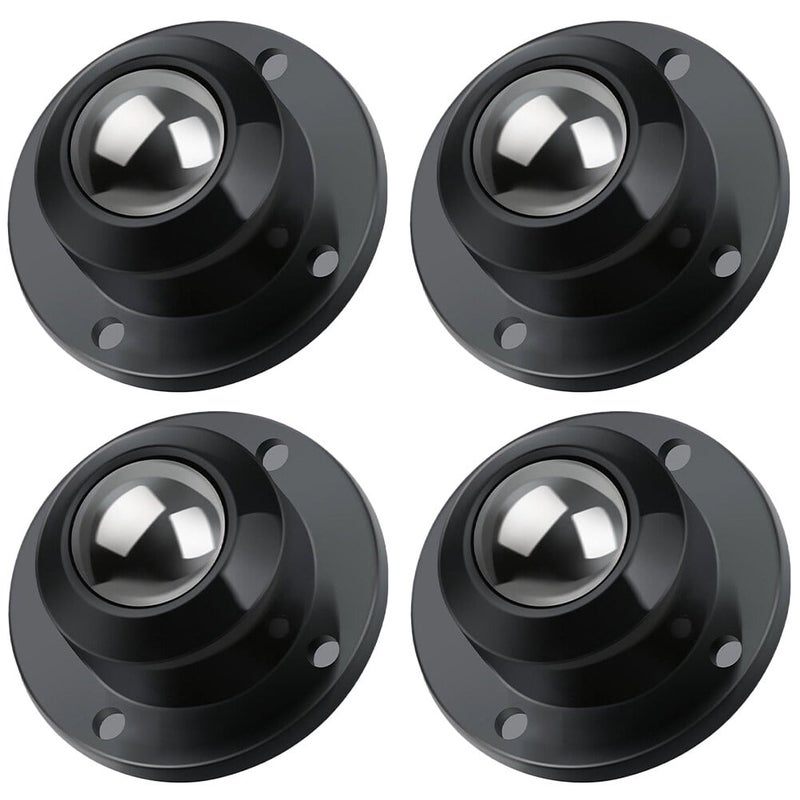 4 Pieces Self Adhesive Casters 360 Degree Swivel Mini Sticky Wheels for Furniture Storage Boxes - Image 1