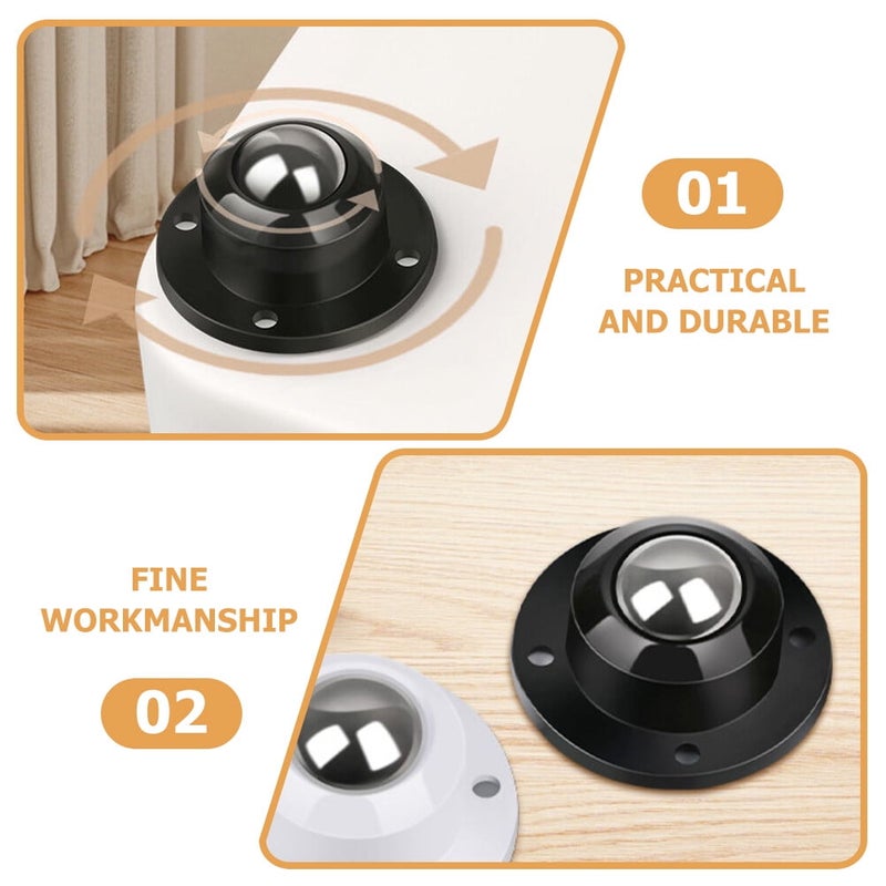 4 Pieces Self Adhesive Casters 360 Degree Swivel Mini Sticky Wheels for Furniture Storage Boxes - Image 4