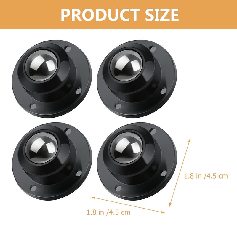 4 Pieces Self Adhesive Casters 360 Degree Swivel Mini Sticky Wheels for Furniture Storage Boxes - Image 2