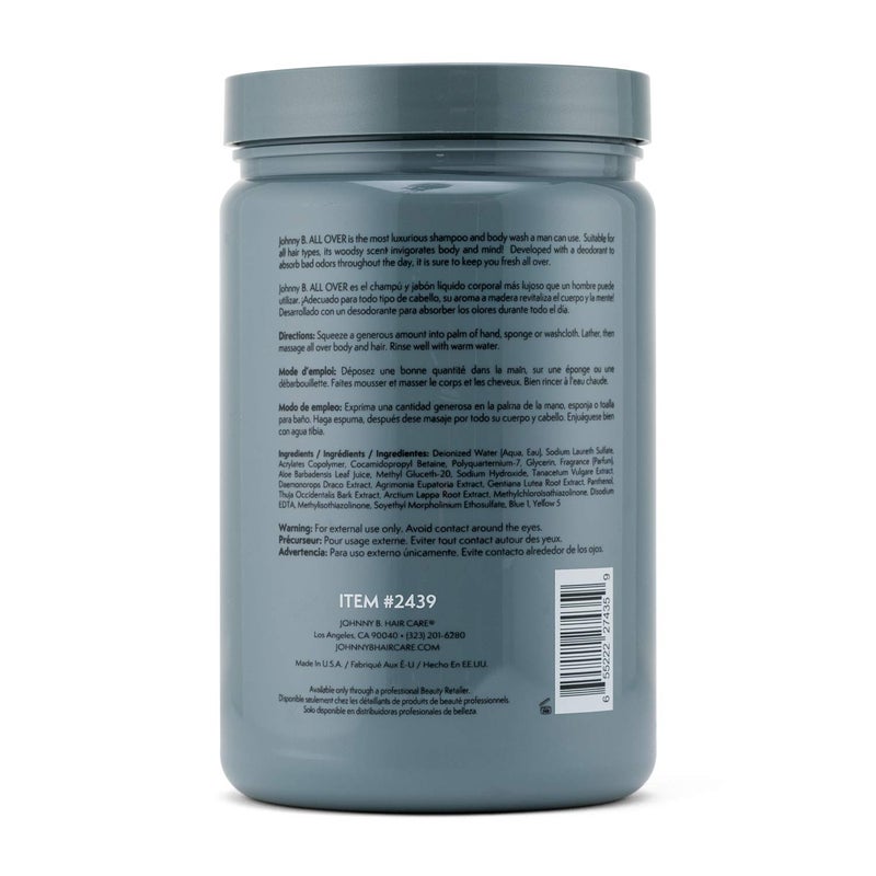 JOHNNY B. Professional All Over Hair Shampoo and Body Wash 32 oz. - Image 3
