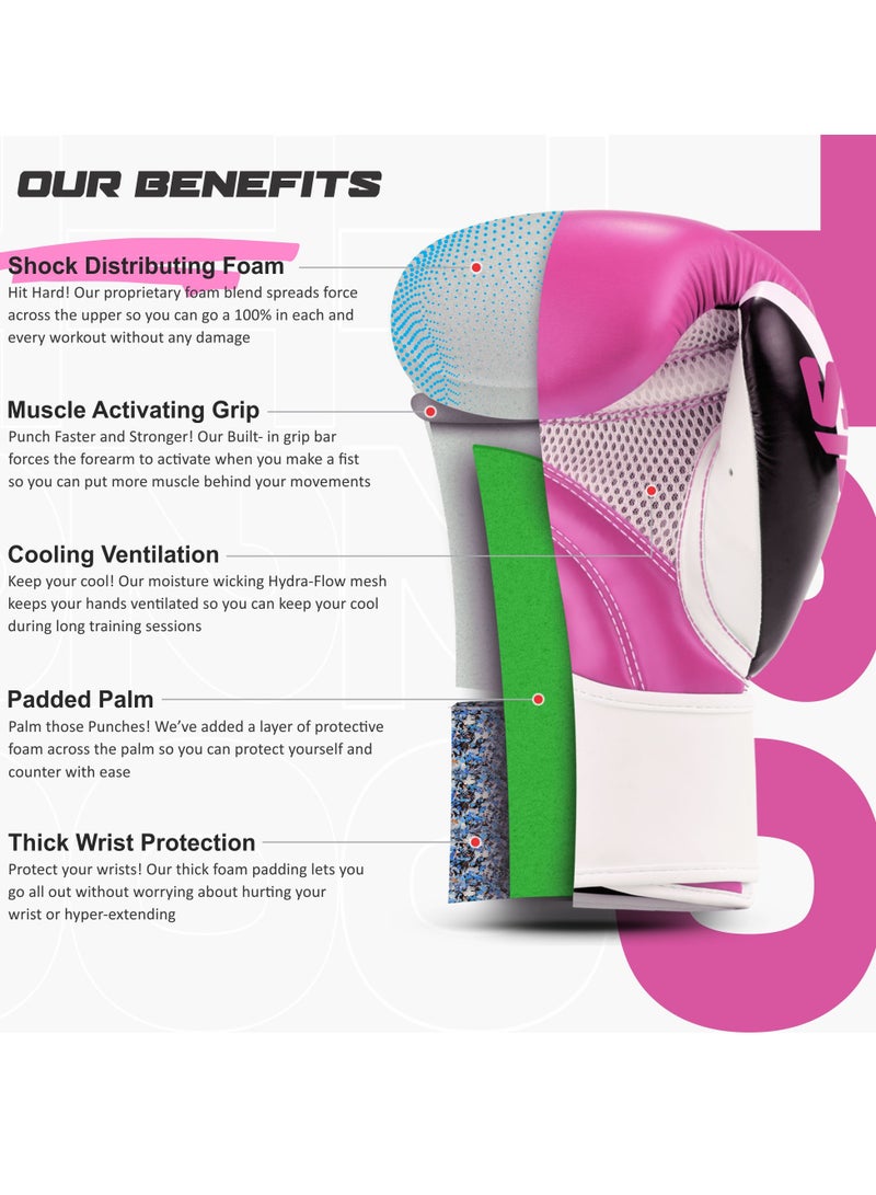 Starpro قفازات الملاكمة Starpro T20 8oz 10oz 12oz 14oz 16oz قفازات جلدية نباتية للتدريب السجال مع بطانة مقاومة للماء شبكة قابلة للتنفس لحماية اليد - Image 4