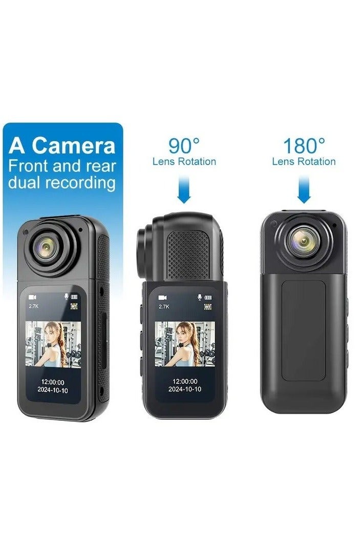 Anytek 2.7K Ultra HD Finger Action Camera with Magnetic Strap, 180° Rotatable Lens & 64GB Card – Lightweight Wearable POV Camera for Travel, Sports & Adventure 1.26oz, 1.47" IPS Screen, Mini Thumb Camera Design, Adventure Photography Compact Camera Design Durable Camera - Image 2