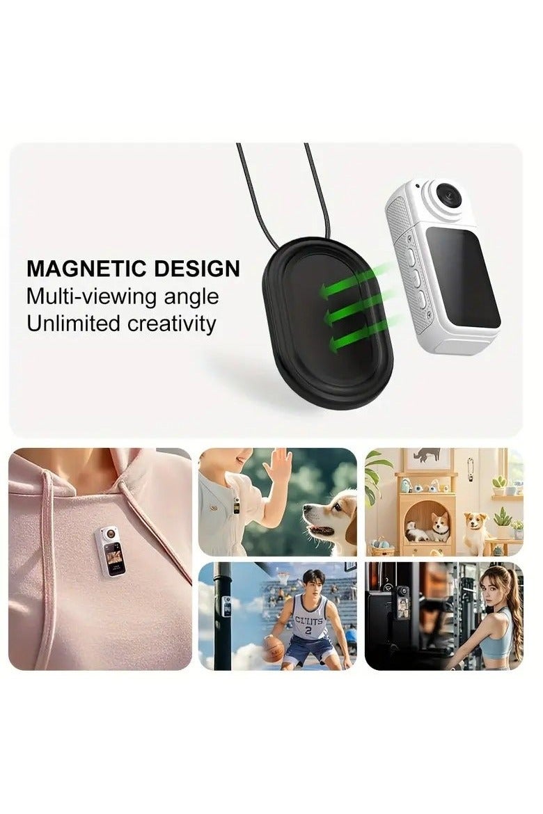 Anytek 2.7K Ultra HD Finger Action Camera with Magnetic Strap, 180° Rotatable Lens & 64GB Card – Lightweight Wearable POV Camera for Travel, Sports & Adventure 1.26oz, 1.47" IPS Screen, Mini Thumb Camera Design, Adventure Photography Compact Camera Design Durable Camera - Image 3