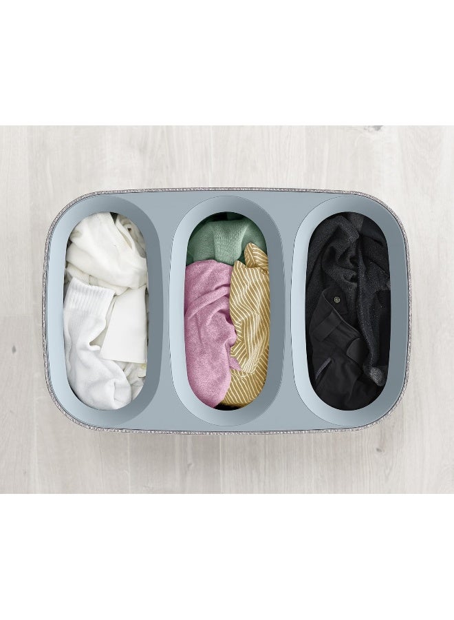 Joseph Joseph سلة فصل الغسيل جوزيف جوزيف توتا تريو سعة 90 لتر مع غطاء، 3 أكياس غسيل قابلة للإزالة مع مقابض - رمادي - Image 2