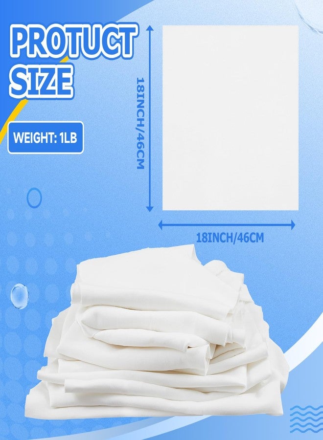 Teecyhooo 1 lb White T-Shirt Bag of Rags Cleaning Cloths Cotton Blend Shop Rags Lint Free Cloth for Staining Wood Oil Grease Paint Kitchen Auto Cleaning - Image 2