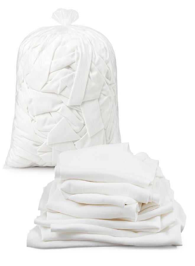 Teecyhooo 1 lb White T-Shirt Bag of Rags Cleaning Cloths Cotton Blend Shop Rags Lint Free Cloth for Staining Wood Oil Grease Paint Kitchen Auto Cleaning - Image 1