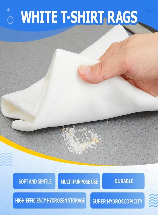 Teecyhooo 1 lb White T-Shirt Bag of Rags Cleaning Cloths Cotton Blend Shop Rags Lint Free Cloth for Staining Wood Oil Grease Paint Kitchen Auto Cleaning - Image 4