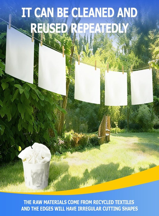 Teecyhooo 1 lb White T-Shirt Bag of Rags Cleaning Cloths Cotton Blend Shop Rags Lint Free Cloth for Staining Wood Oil Grease Paint Kitchen Auto Cleaning - Image 5