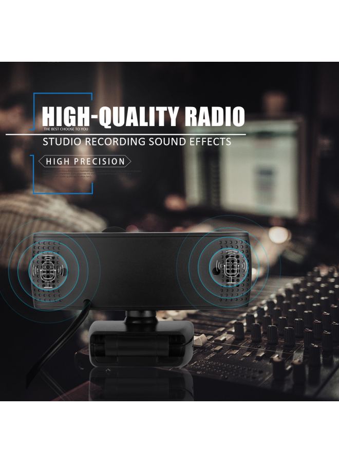 كاميرا كمبيوتر 4K خاصة موديل Beauty Auto Focus 1080p HD شبكة USB Live Webcam2k بدون محرك - اللون: 8806-1080P - Image 4