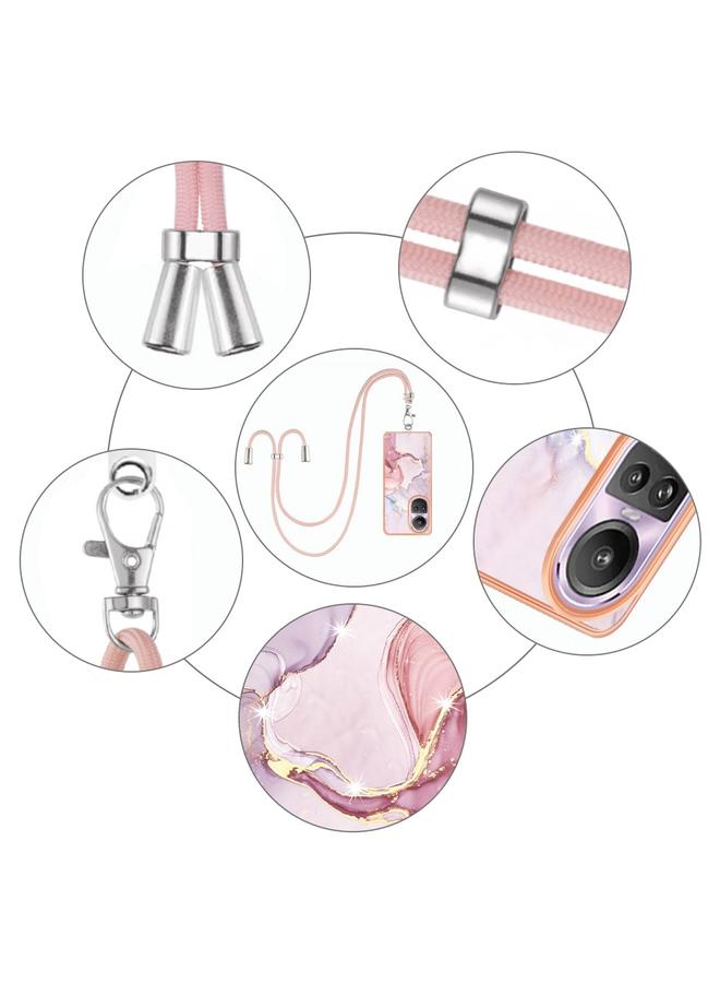 إيروريكس جراب لهاتف OPPO Reno10 Pro 5G Global Electric Marble ثنائي الجانب IMD مع حبل تعليق - Image 4