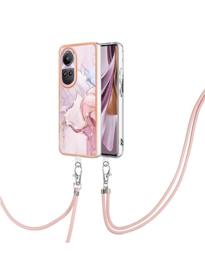 إيروريكس جراب لهاتف OPPO Reno10 Pro 5G Global Electric Marble ثنائي الجانب IMD مع حبل تعليق - Image 1
